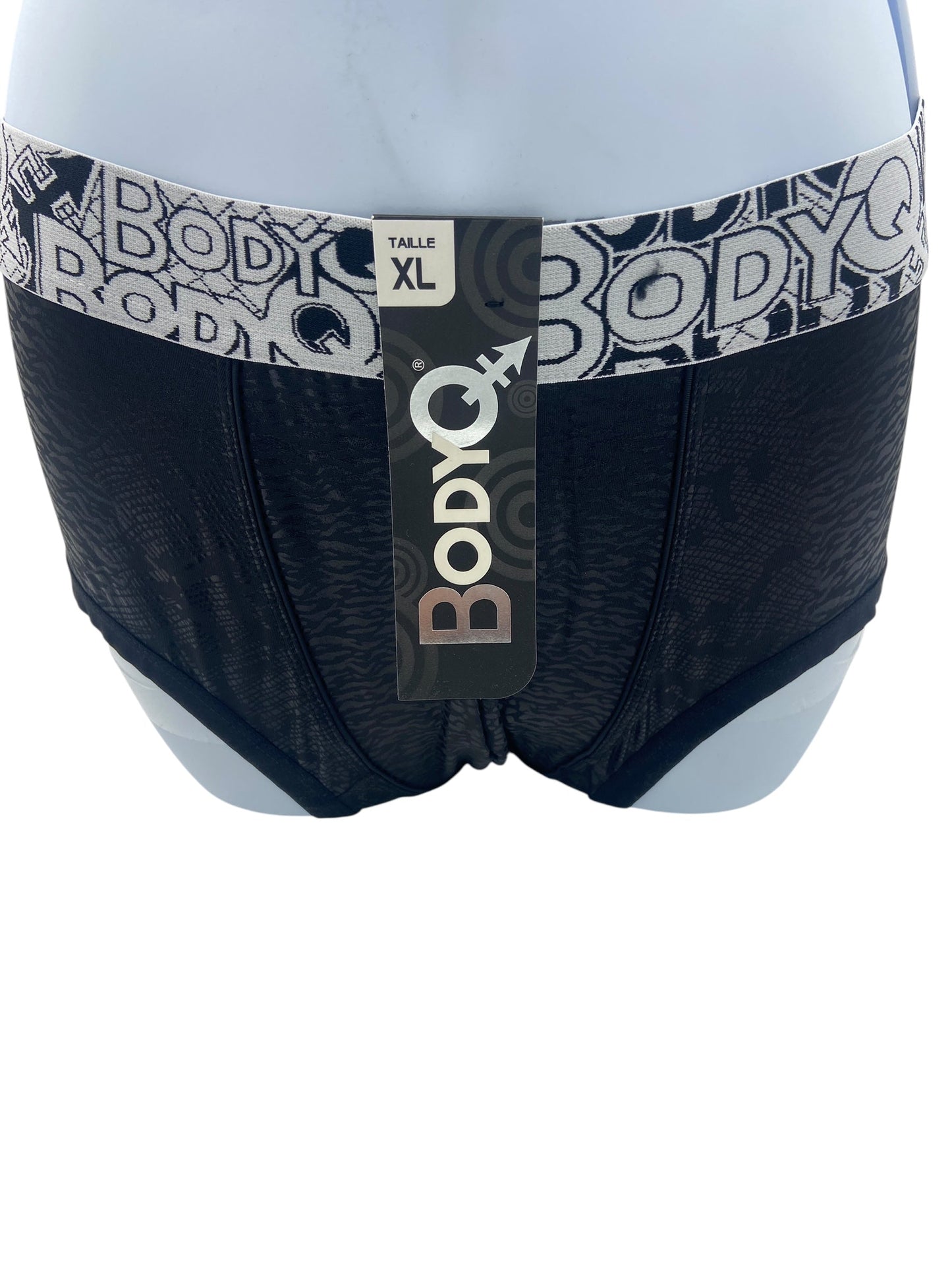 BodyQ Male Lingerie - Sexy Heren Ondergoed Boxer – Zwart met Witte Band | Heren Lingerie S/M/L/XL