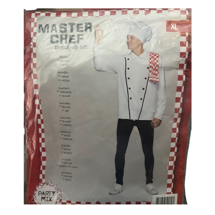ky Chef Kok - Master Chef Kostuum – Ondeugende Chef Verkleedset voor Volwassenen