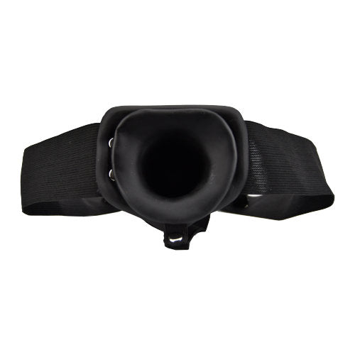 Loving Joy 9 Inch Hollow Silicone Strap On - Zwart - 22,8 CM