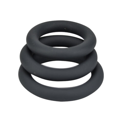 Silicone Extra Thick Cockring 3-Pack – Zwart | Extra Stimulerend & Comfortabel