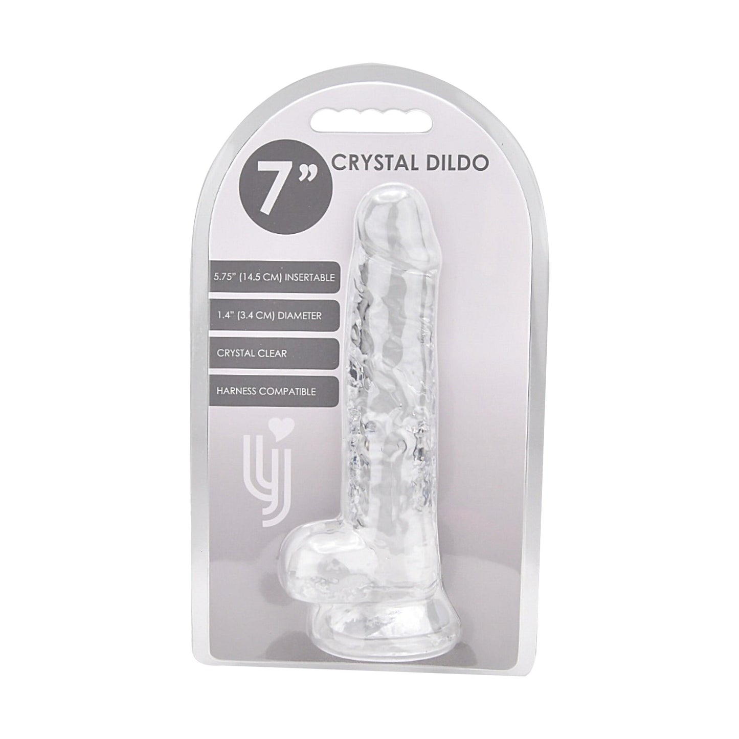 Realistische Dildo met Ballenen Zuignap – Transparant – 19 cm Inbrengbaar – N12186
