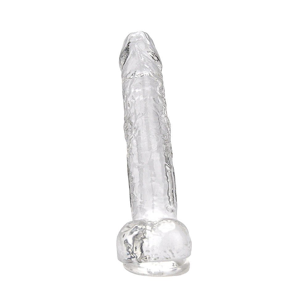 Realistische Dildo met Ballen – Transparant – 21,5 cm Inbrengbaar – N12187