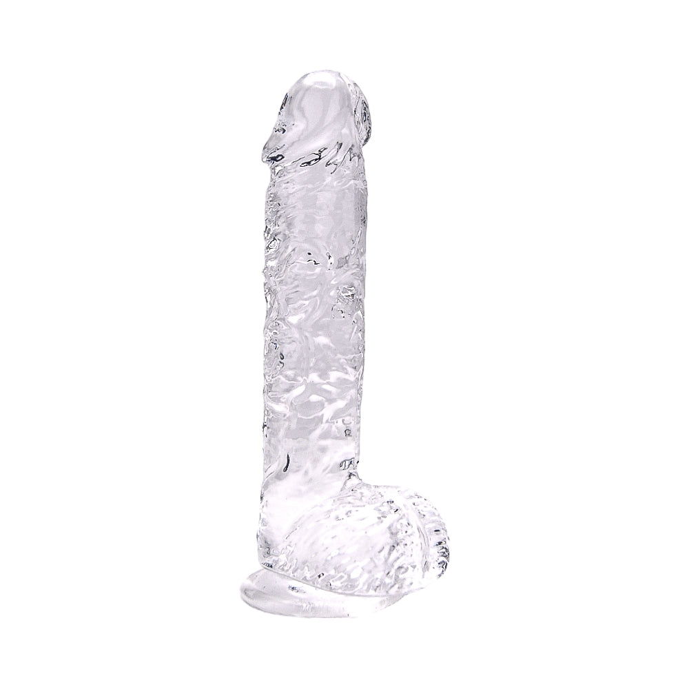 Realistische Dildo met Ballen – Transparant – 24 cm Inbrengbaar – N12188 - 9 Inch