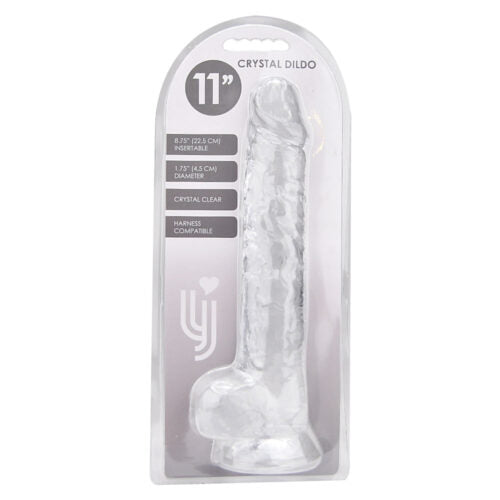 Loving Joy - 11 Inch Clear Realistic Dildo With Balls - 28 CM - N12189