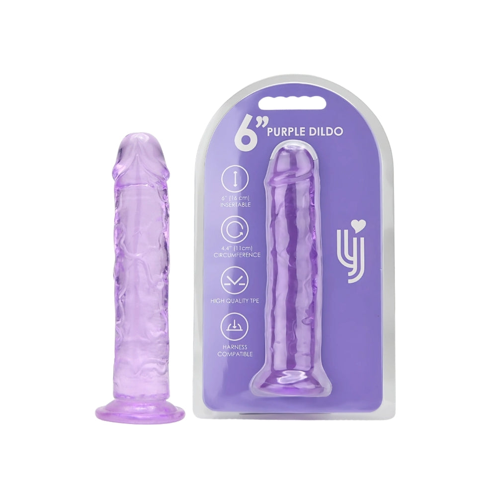 Paarse Realistische Dildo met Zuignap – 18 cm N12303