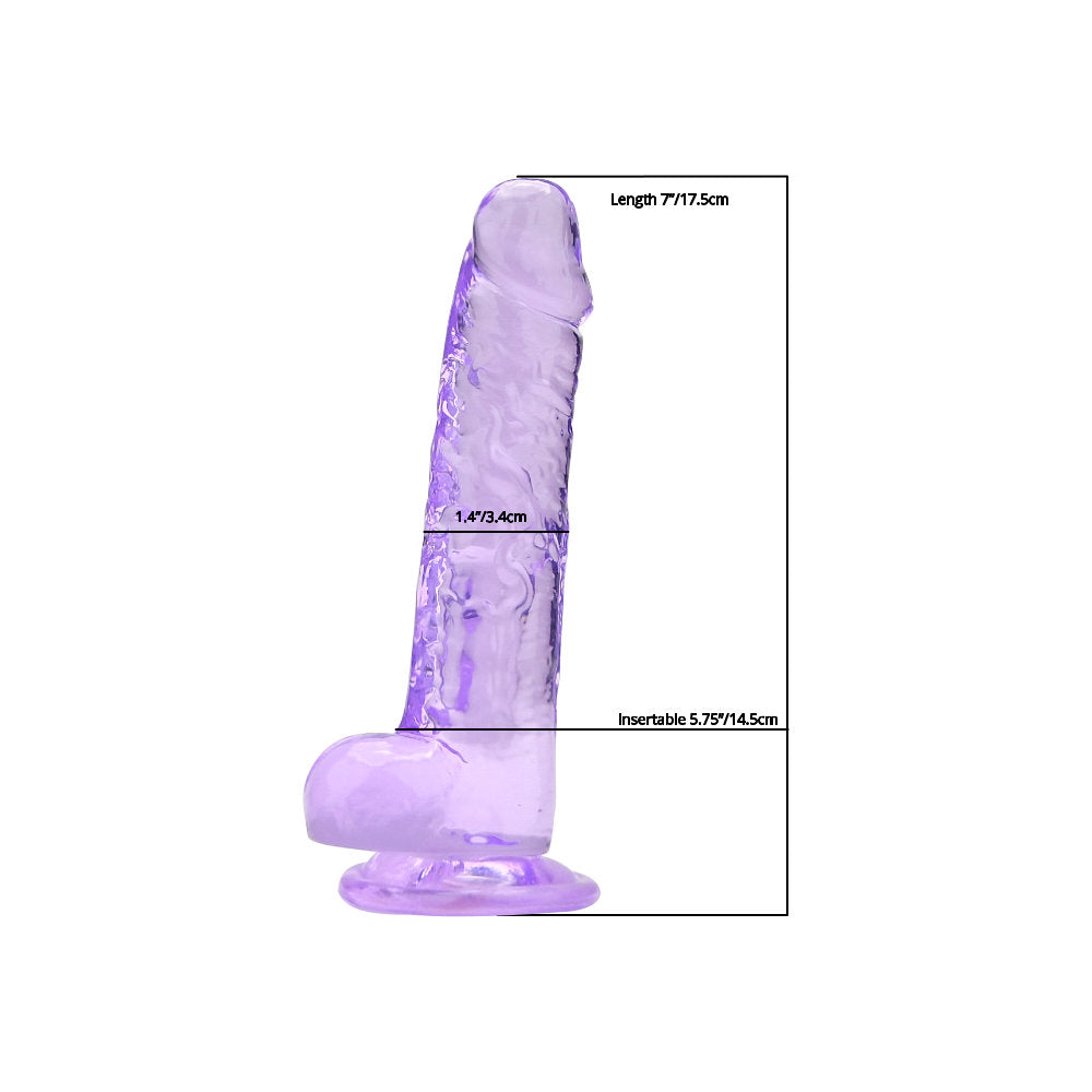 Loving Joy - 7 Inch Insertable Pink Realistic Dildo With Balls and Suction Cup - 19 CM - N12311