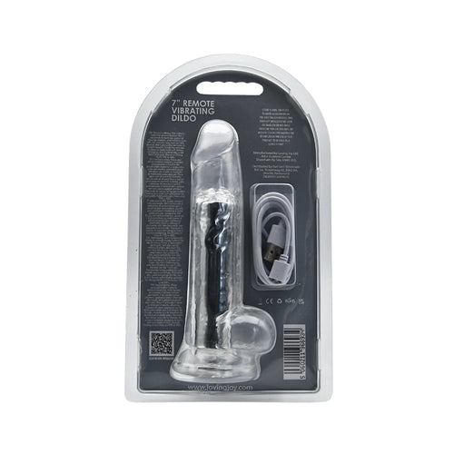 Loving Joy - 7 Inch Remote Vibrating Realistische Transparante Dildo (19 cm)