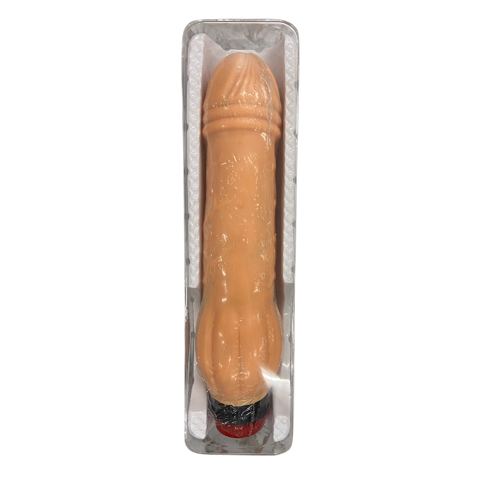 Realistische Flesh Vibrator met Geribbelde Top – Multi-Speed, Werkt op AA-batterijen, Discrete Verpakking