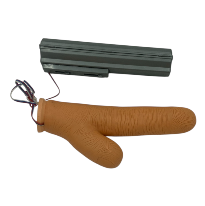Super Satisfaction Realistische Vibrator Huidskleur 18 cm met Extra Anaal Stimulator – Werkt op Batterijen