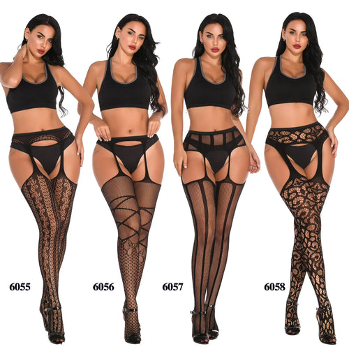 Body Pleasure Sexy Body Stocking Lingerie – M/L – Zwart - Model 6055