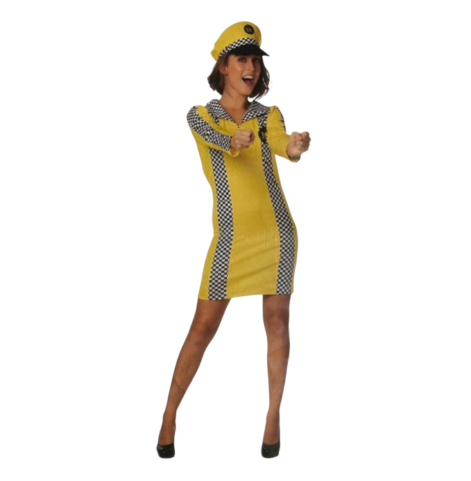 Sexy Jurk Taxi Chauffeur Vrouwen – Verleidelijke Rolspel Outfit met Pet - S / M / L