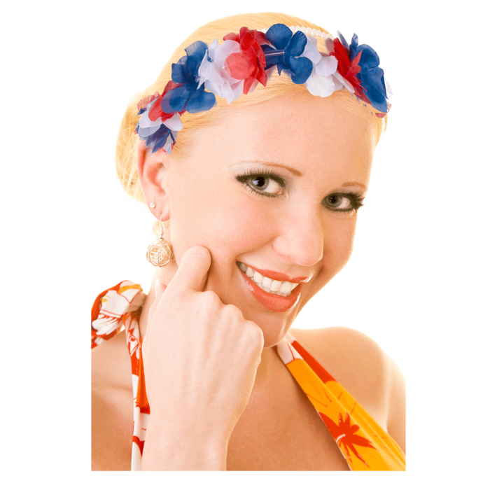 Kinky Pleasure - OB073 - Hawai French Flag Hair Band