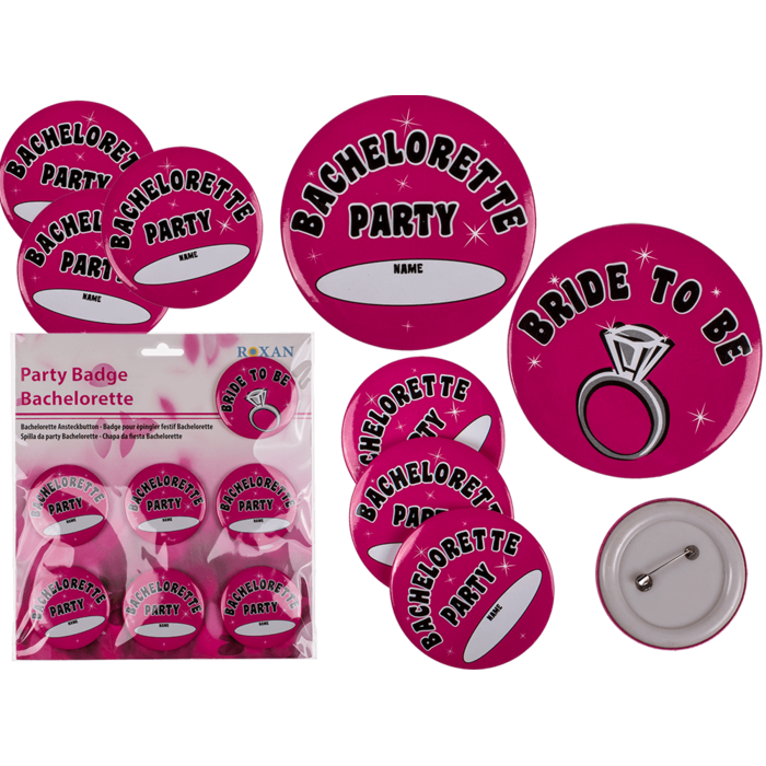 Kinky Pleasure - OB004 - Bachelorette Badges Buttons Set 7 Pieces - 10 Pack