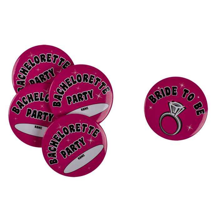 Kinky Pleasure - OB004 - Bachelorette Badges Buttons Set 7 Pieces - 10 Pack