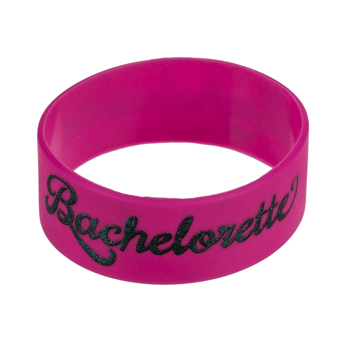 Kinky Pleasure - OB006 - Bracelet ''Bachelorette'' - Pink - Rubber - 10 Pieces - Vrijgezellen Party