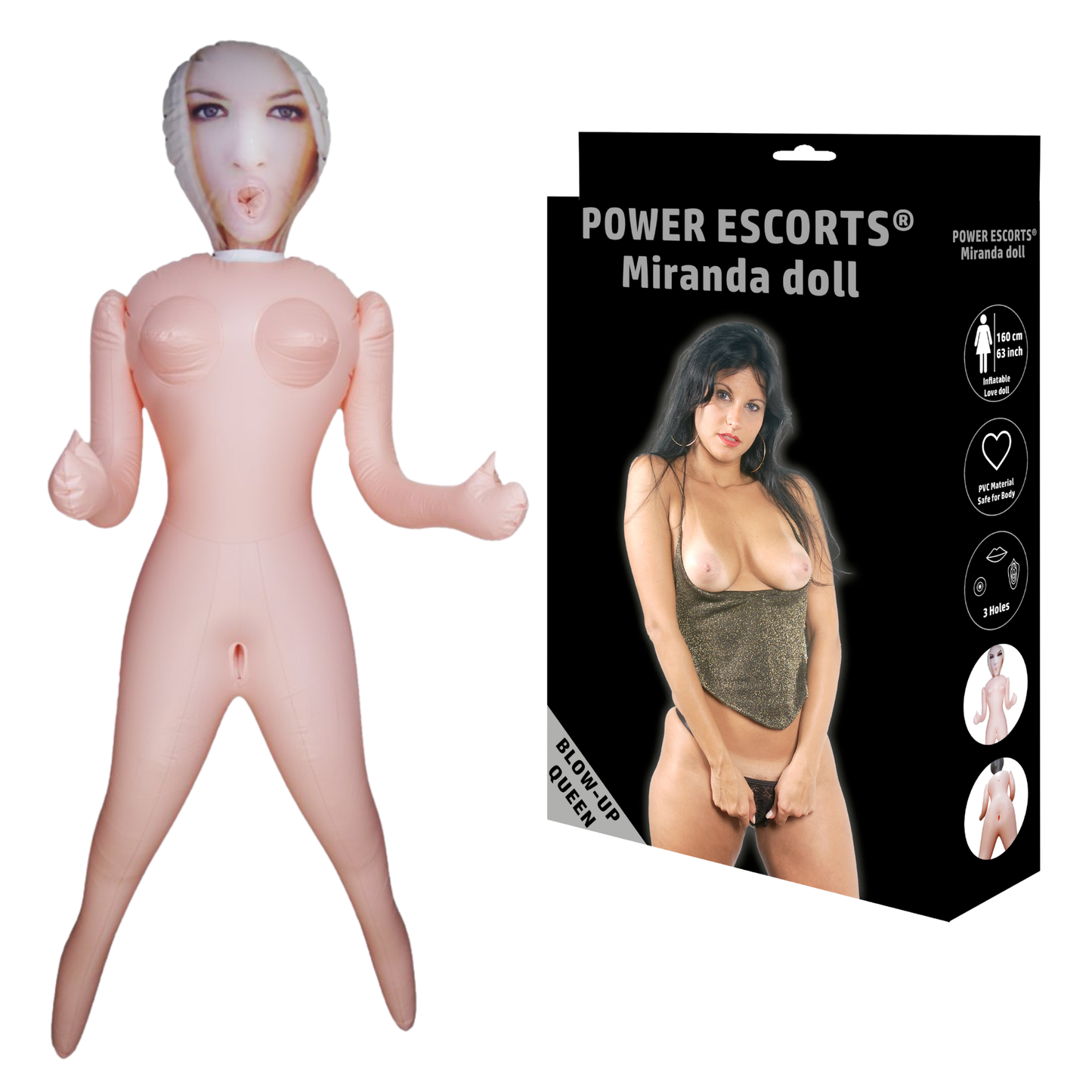 Miranda Opblaasbare Sekspop met 3 Openingen