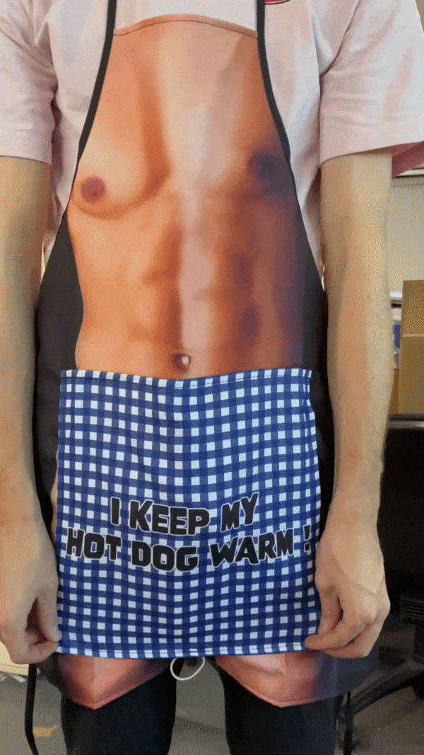 Kinky Pleasure - OB038 - Apron Sexy Men's Body - Sexy Keuken Schort