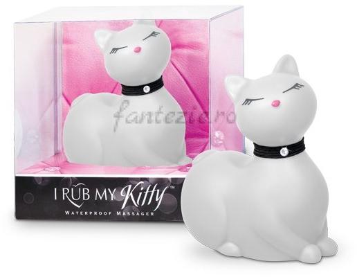 Big Teaze Toys - I Rub My Kitty White - Unique Waterproof Massager