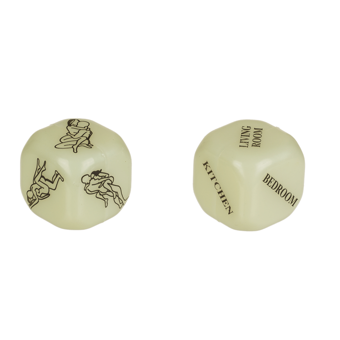 Kinky Pleasure - OB009 - KamaSutra Sex Dice - Sex Stands - NEON - 2pcs On Blister Card