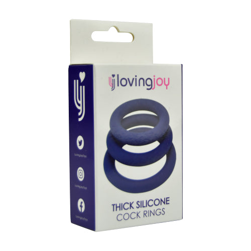 Silicone Extra Thick Cockring 3-Pack – Blauw | Extra Stimulerend & Comfortabel