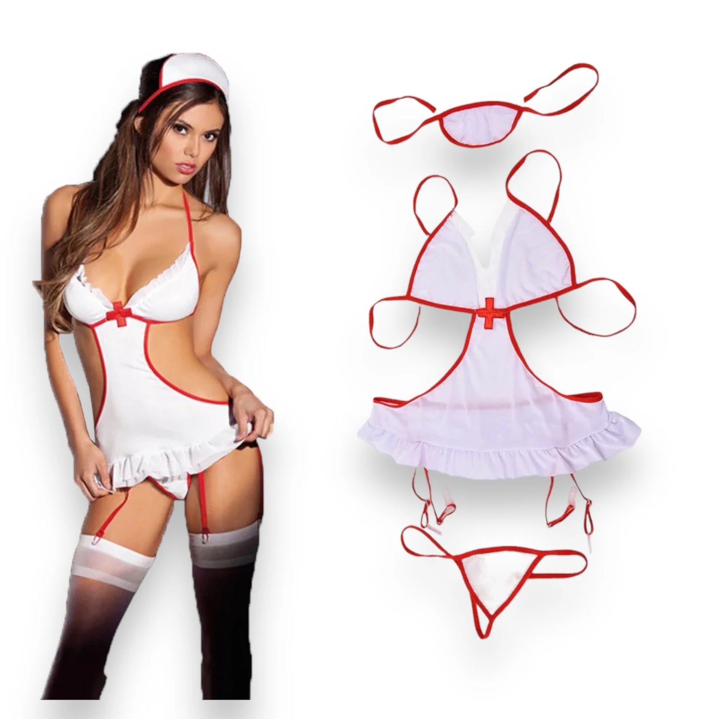 Body Pleasure Nurse Set – One Size Fits Most – 2 Modelvariaties – 1 Piece