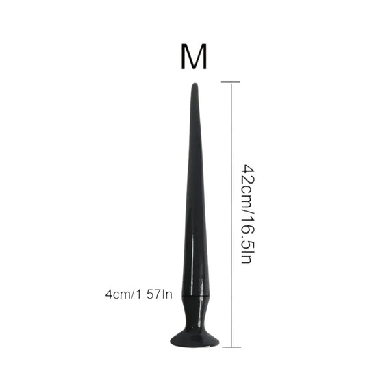XXLTOYS – Zwarte Buttplug met Zuignap – Maat M & L