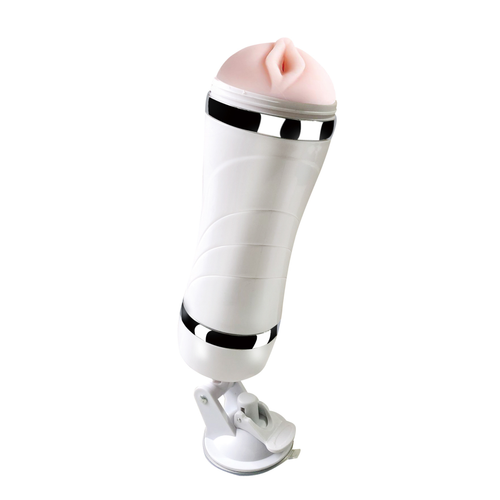 Bison Power Wand Gemonteerde Vibrerende Masturbator Wit