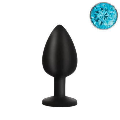 Luxe Siliconen Anal Plug met Kristal (S, M, L & 3-Pack Set)