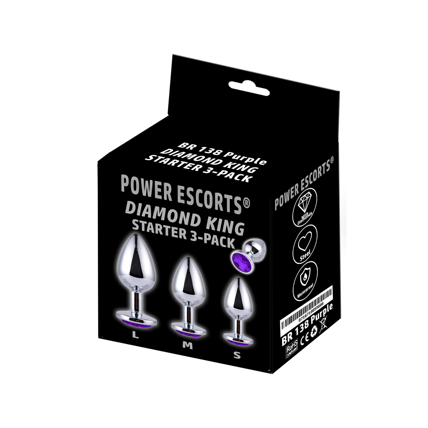 Starters Buttplug Set Met Paars Kristal