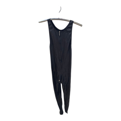 Zwarte Bodysuit met Rits  en Open Armen – Maat M | FashionWorld