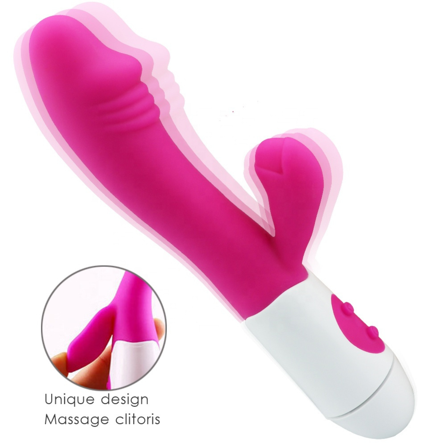 Roze Siliconen Rabbit Vibrator met 10 Vibratiestanden