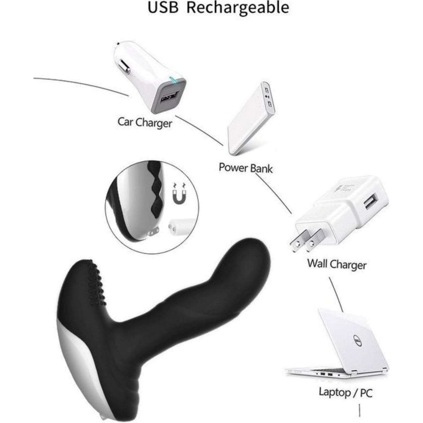 Verwarmende Prostaat Vibrator met Afstandsbediening