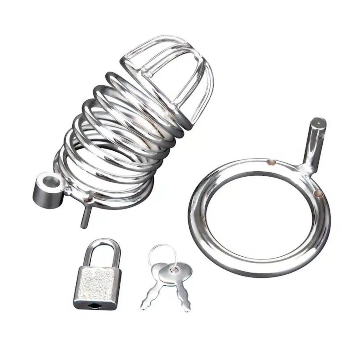 Prison Break Chastity Cage – RVS Penis Kooi - Silver