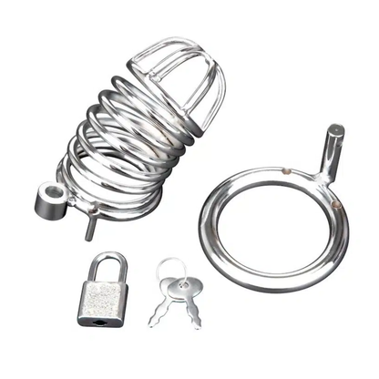 Prison Break Chastity Cage – RVS Penis Kooi - Silver