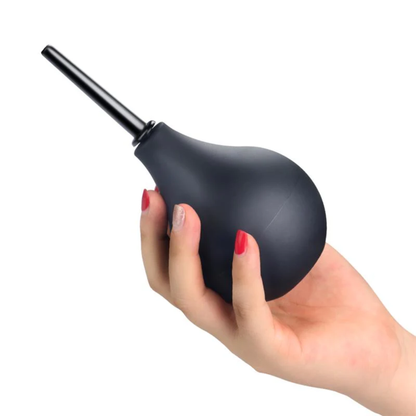 Anale Douche 220ml – Zachte Reinigingsballon met Slank Tuitje Zwart