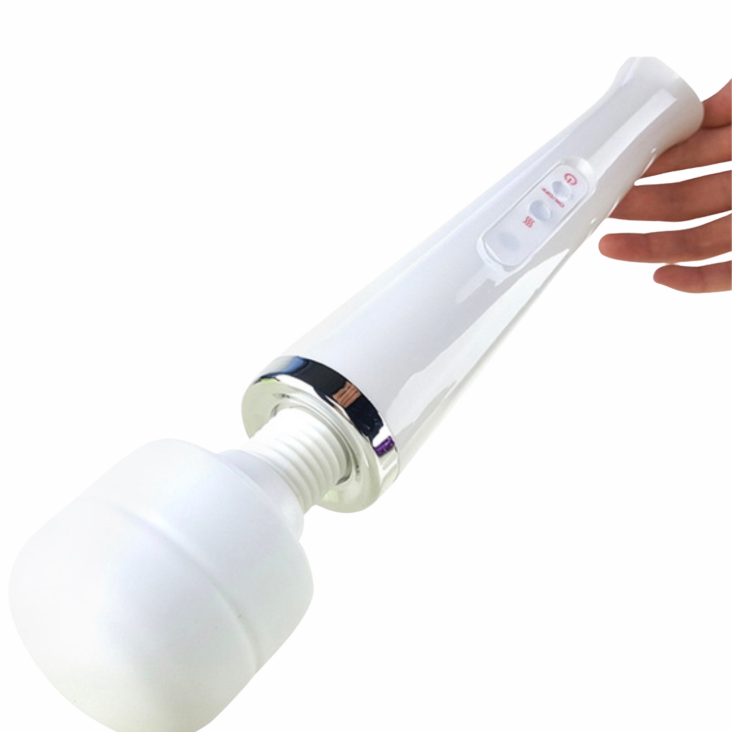 Luxe Wand Massager – Krachtige Vibraties met Bedrade Controle (32,5 cm Wit)