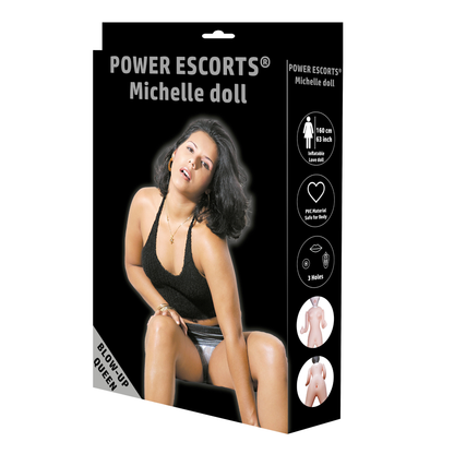 Michelle Opblaasbare Sekspop met 3 Openingen