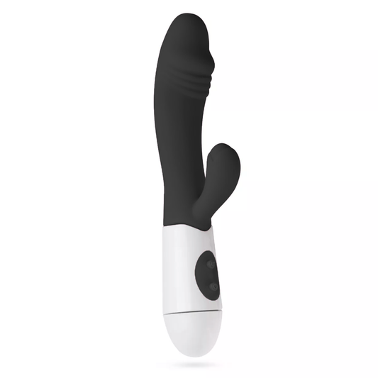 Zwarte Siliconen Rabbit Vibrator met 10 Vibratiestanden