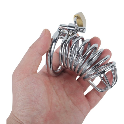 Prison Break Chastity Cage – RVS Penis Kooi - Silver