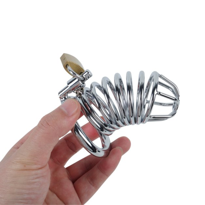 Prison Break Chastity Cage – RVS Penis Kooi - Silver