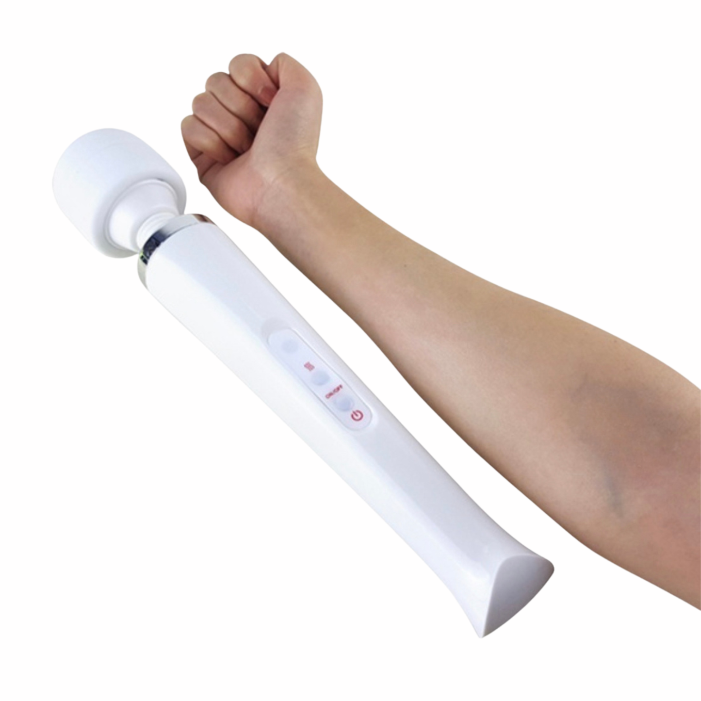 Luxe Wand Massager – Krachtige Vibraties met Bedrade Controle (32,5 cm Wit)
