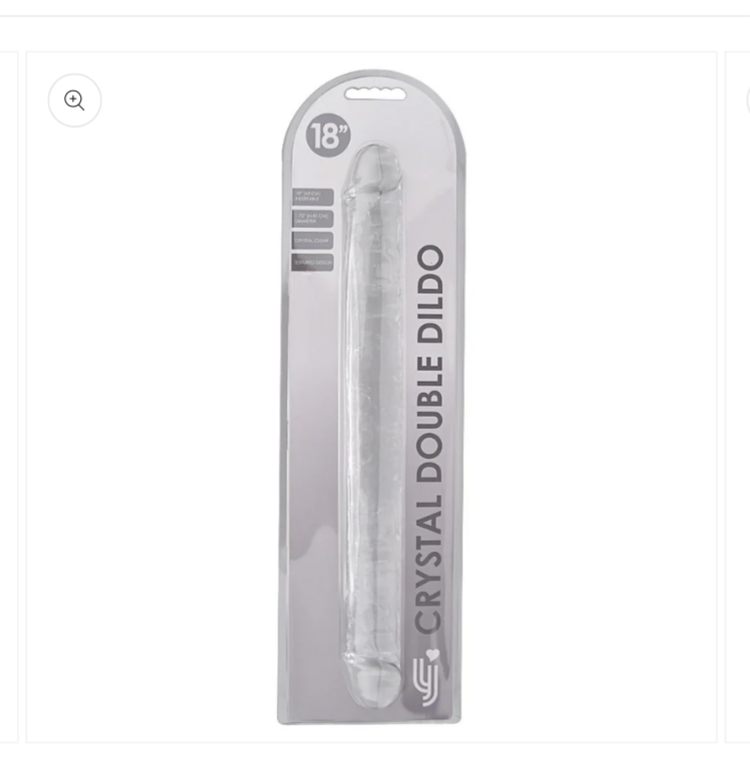 Loving Joy - 18 Inch Jelly Clear Double Dildo - Mega Size 45.5 CM Flexible - N12191