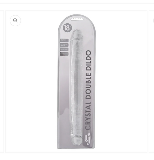 Loving Joy - 18 Inch Jelly Clear Double Dildo - Mega Size 45.5 CM Flexible - N12191