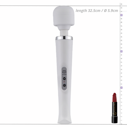 Luxe Wand Massager – Krachtige Vibraties met Bedrade Controle (32,5 cm Wit)