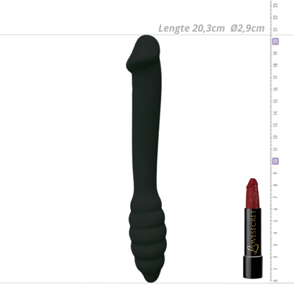 Rocket Dong Dubbelzijdige Dildo – 20,3cm - Zwart
