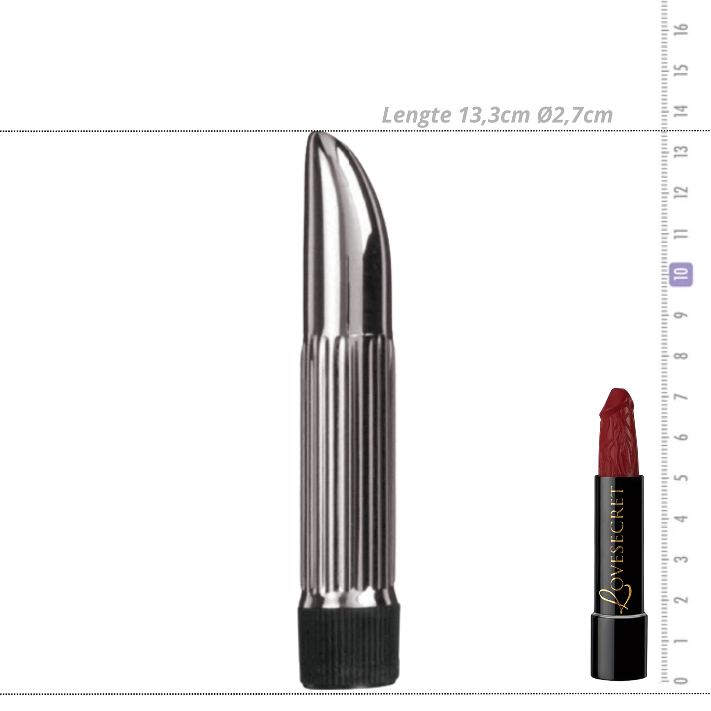 Toy Boy Mini Bullet Vibrator – Zilver 13,3 cm