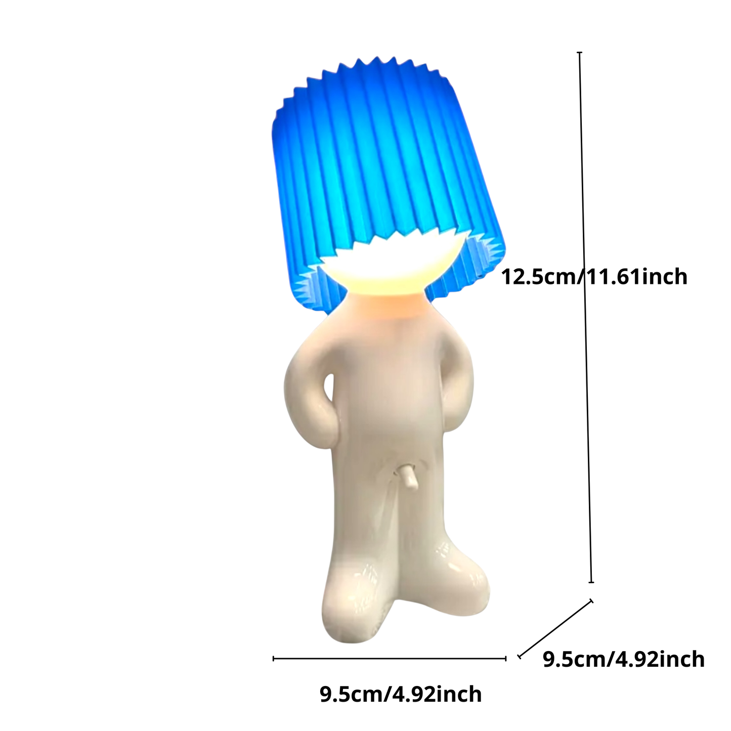 Mr. Lightdick – Ondeugende Tafellamp met Blauwe Glow & USB-C Oplaadfunctie