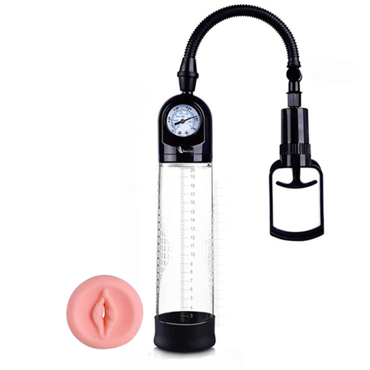 Penis Pomp met Drukmeter & Extra Sleeve