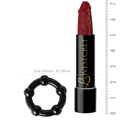 Beaded Cockring Set – 3 Zwarte Penisringen