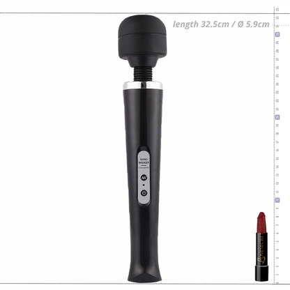 Luxe Wand Massager – Krachtige Vibraties met Bedrade Controle (32,5 cm, Zwart)